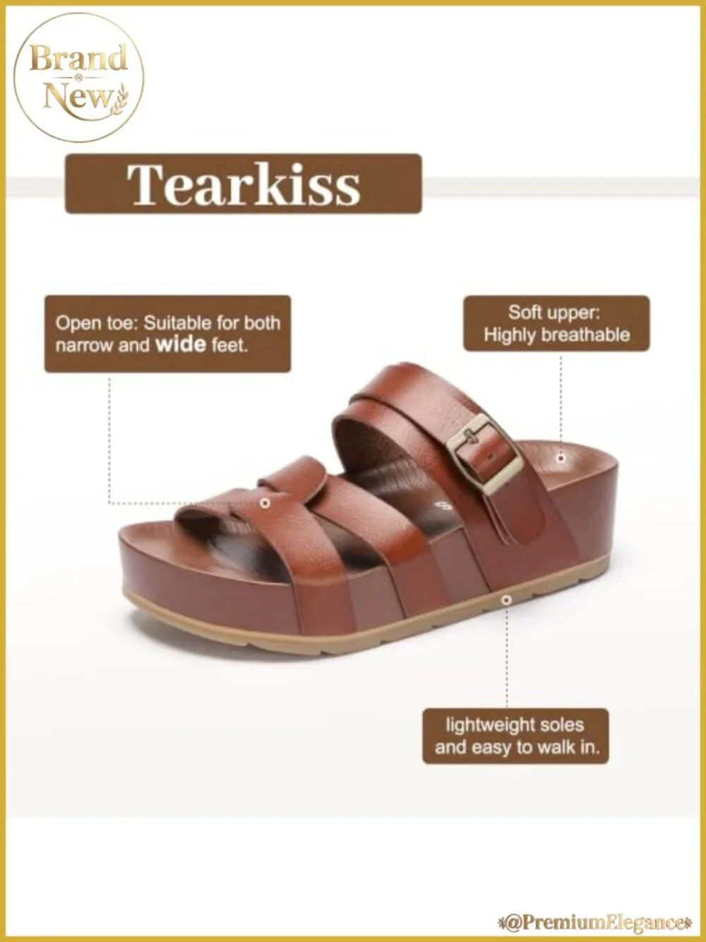 Women's Platform Sandals Strappy Wedges Comfortable Lightweight Non Slip Summer
